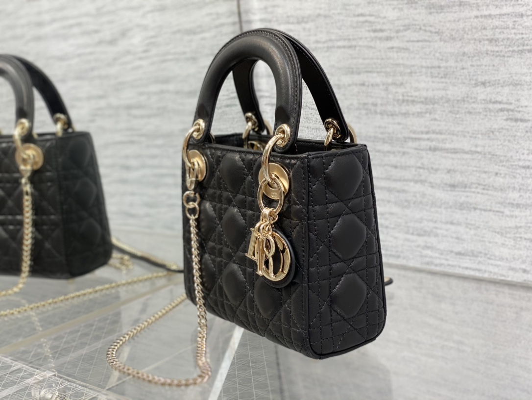 Mini Lady Dior Bag Black Cannage Lambskin